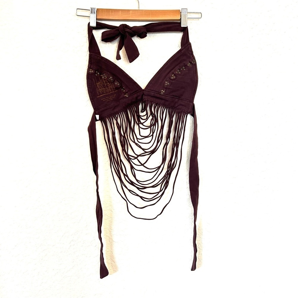 KayoAnimeClothing Xavi String Studs Bra maroon small - Picture 3 of 10
